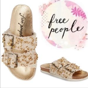 Free People Shaggy sequin sandals